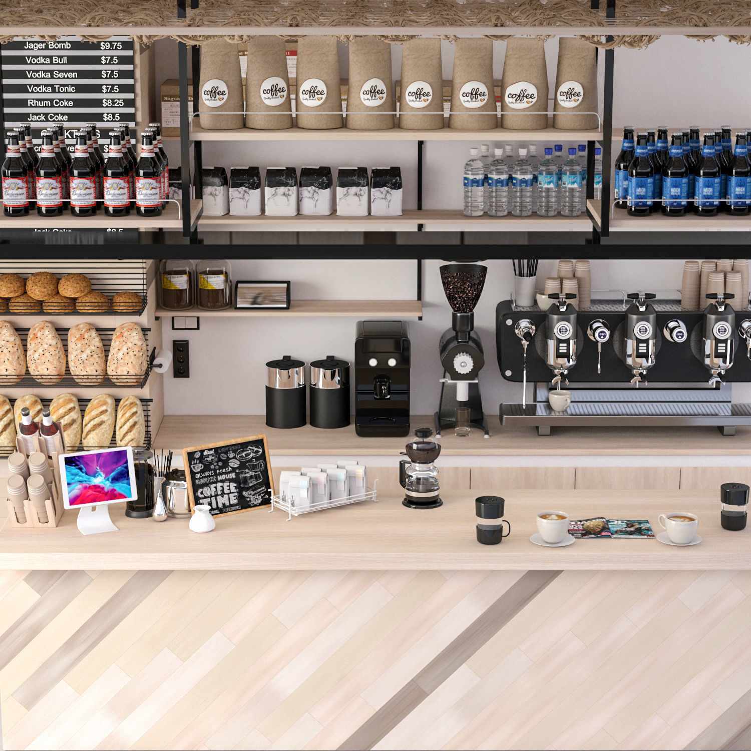 Coffee Kiosk 10 3D model_3
