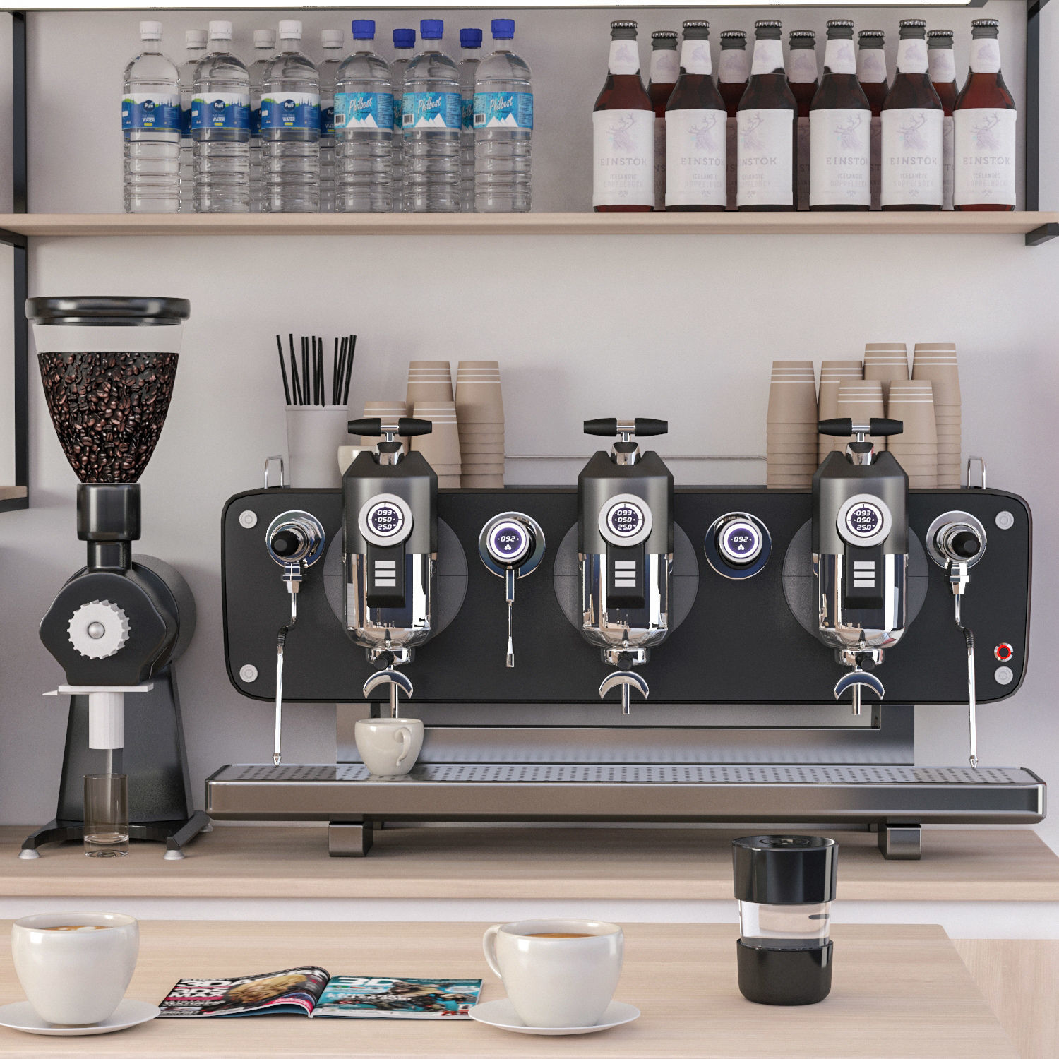 Coffee Kiosk 10 3D model_2