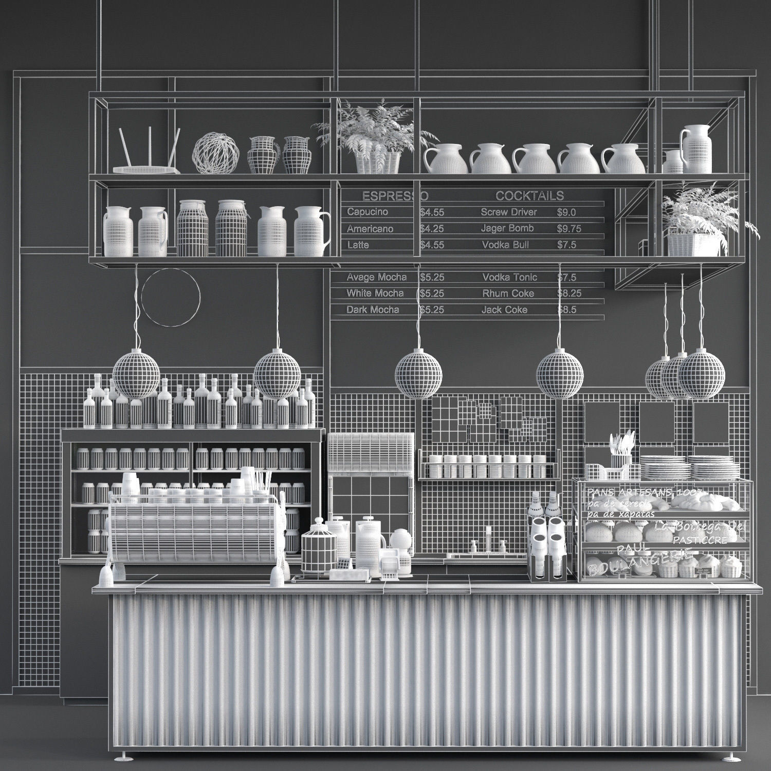 Coffee Kiosk 11 3D model_2