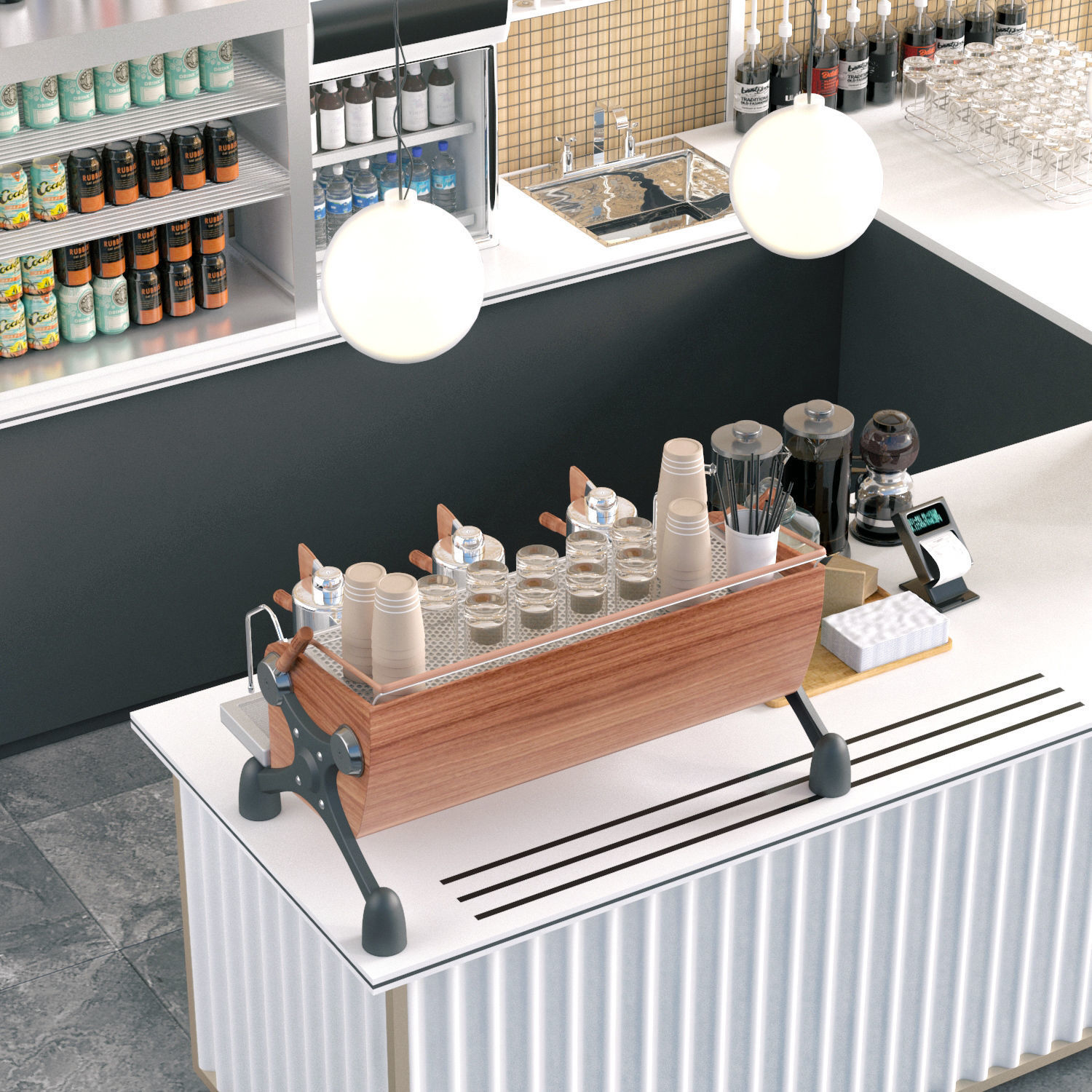 Coffee Kiosk 11 3D model_3