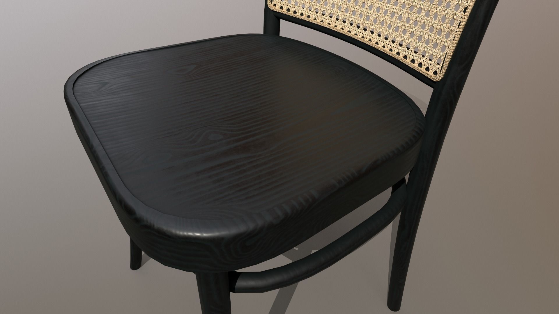 Ton Chair 811 Black Wood Design PBR - Lumion - UE4 Low-poly 3D model_9
