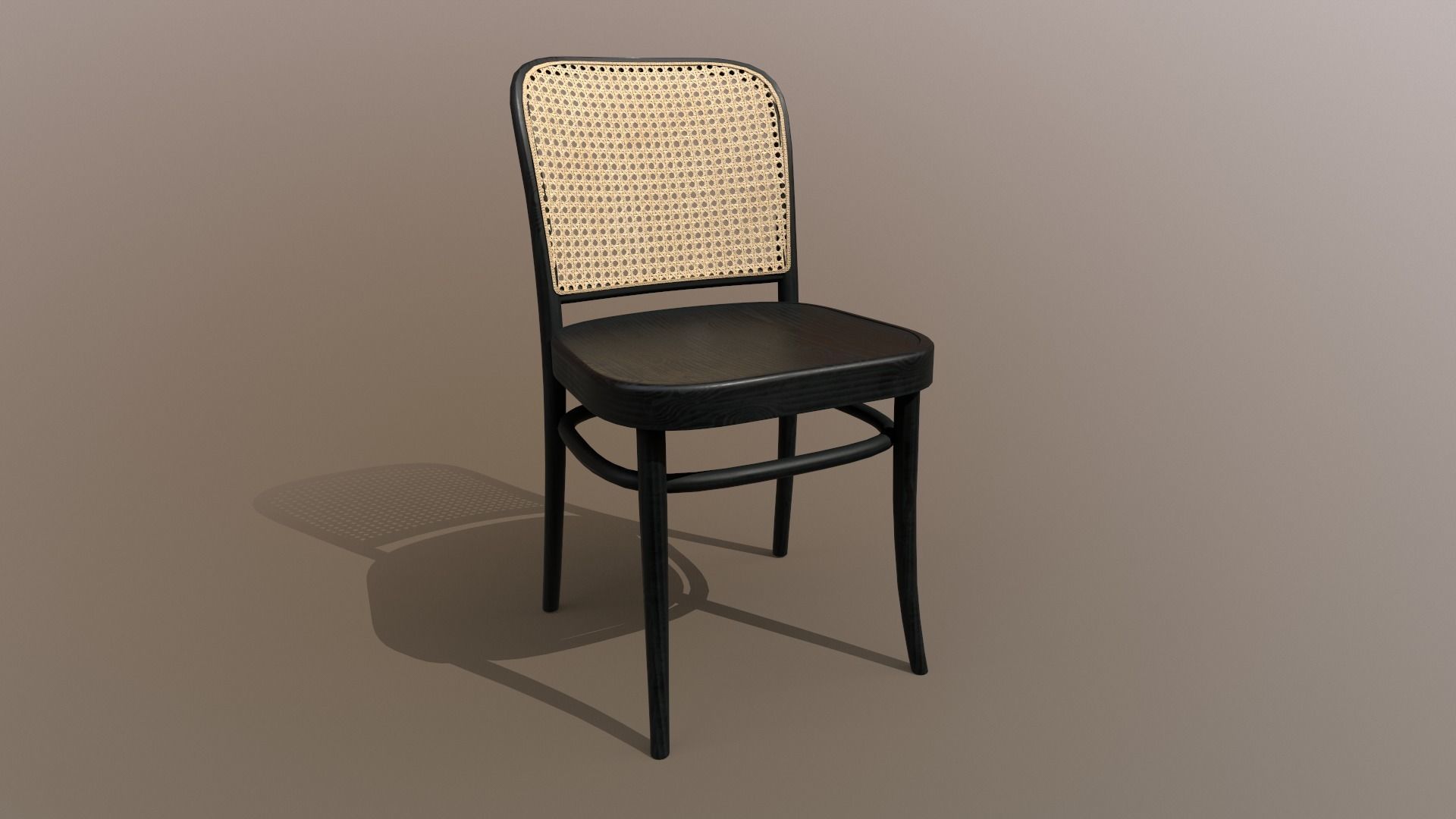 Ton Chair 811 Black Wood Design PBR - Lumion - UE4 Low-poly 3D model_8