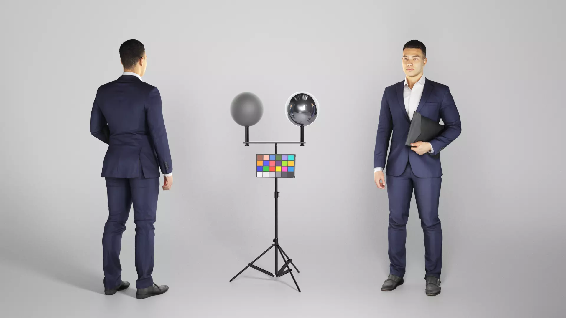 Attractive young man in business suit 316 Low-poly 3D model