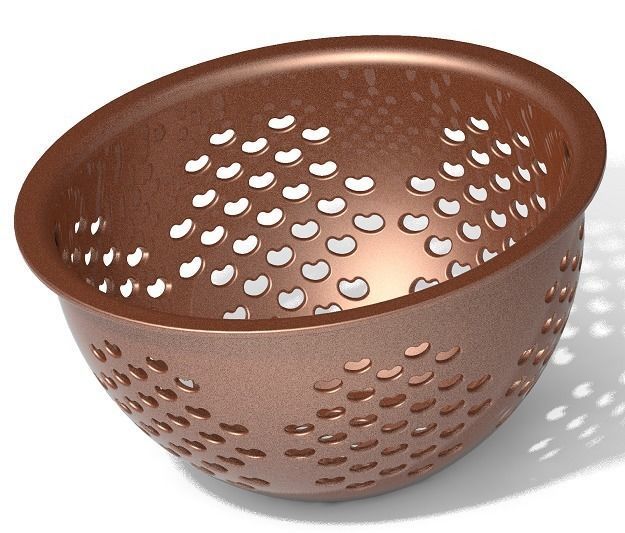 Vegetable Strainer Bowl 3D print model_1