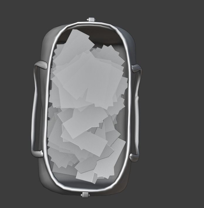 Money Bag Low-poly 3D model_20