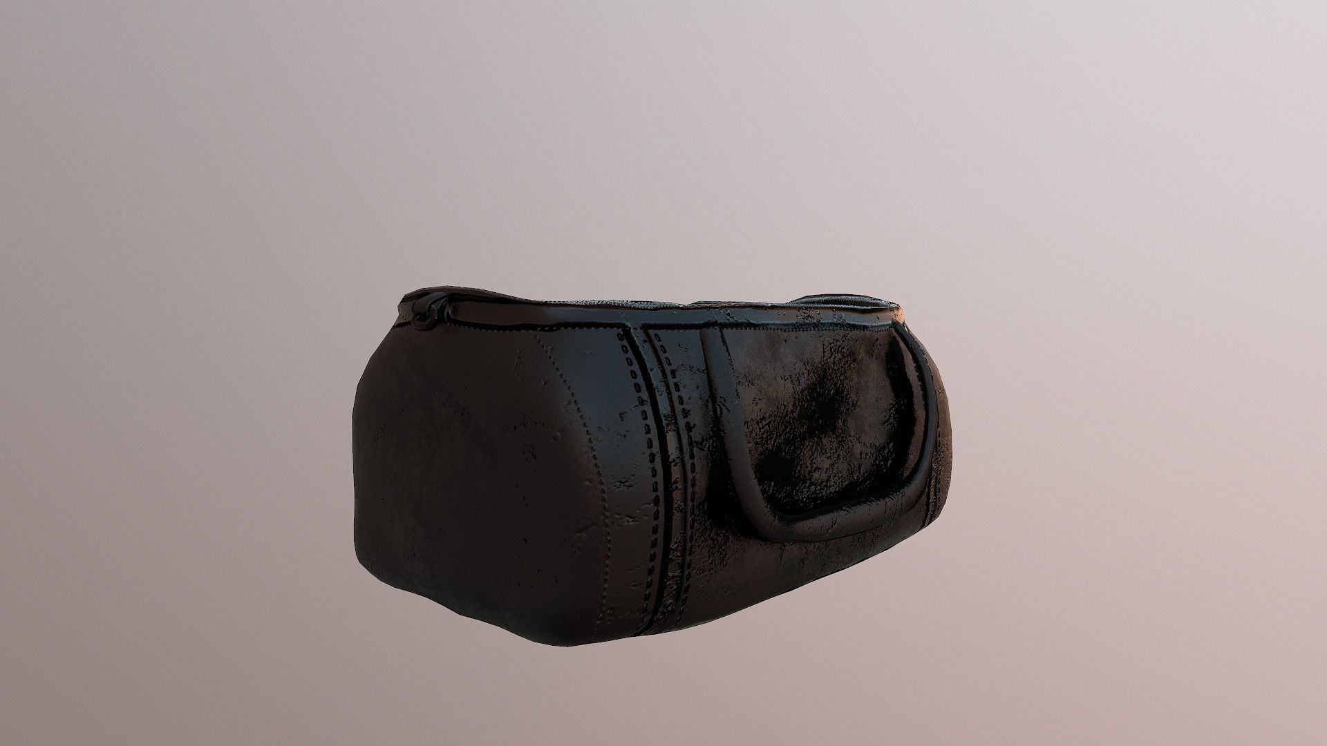 Money Bag Low-poly 3D model_4