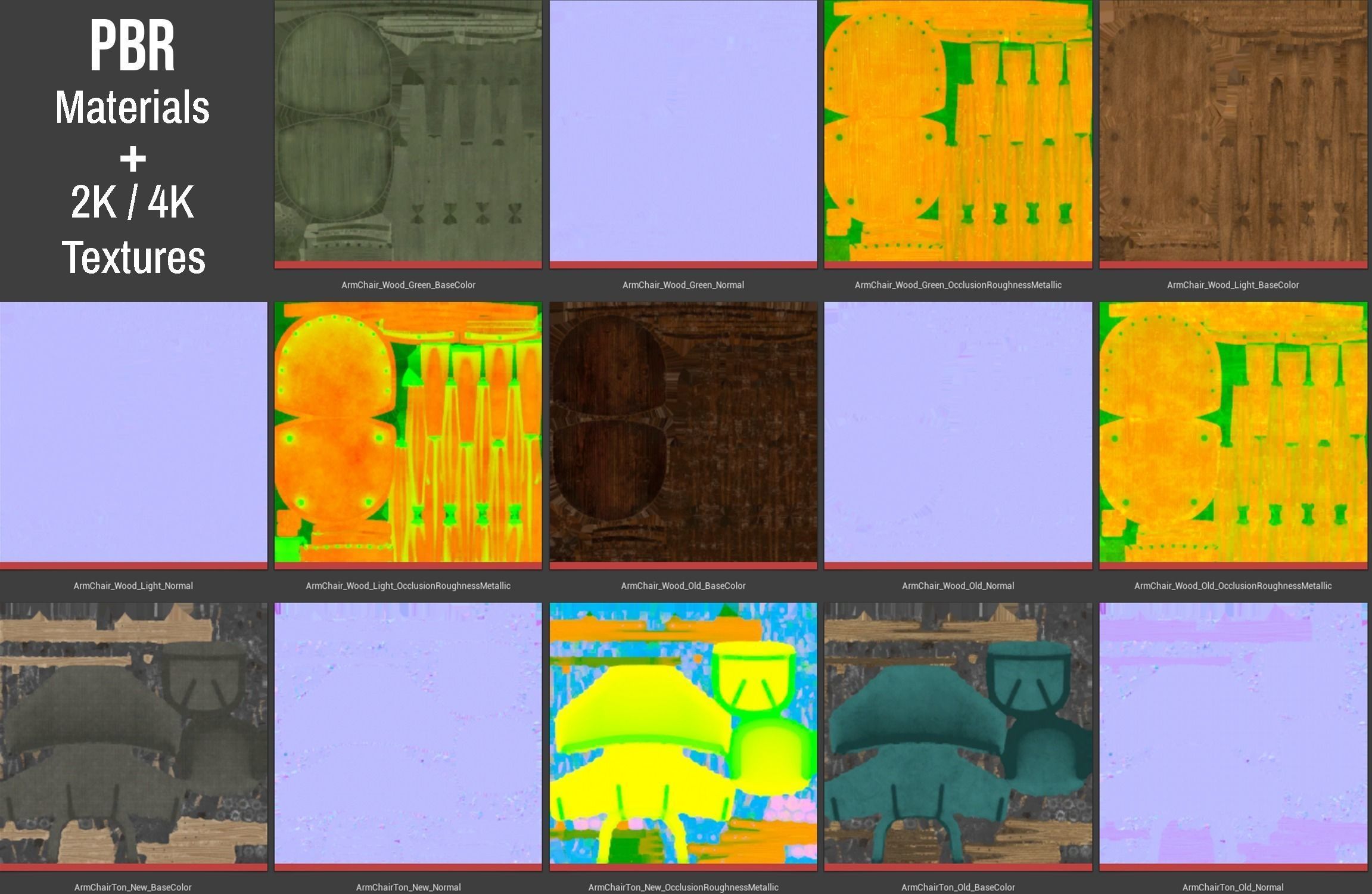 Ton Chair 811 Blue Painted Design PBR - Lumion - UE4 Low-poly 3D model_12