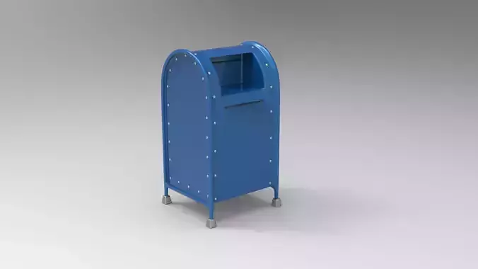 Mailbox metal mail box on wheels