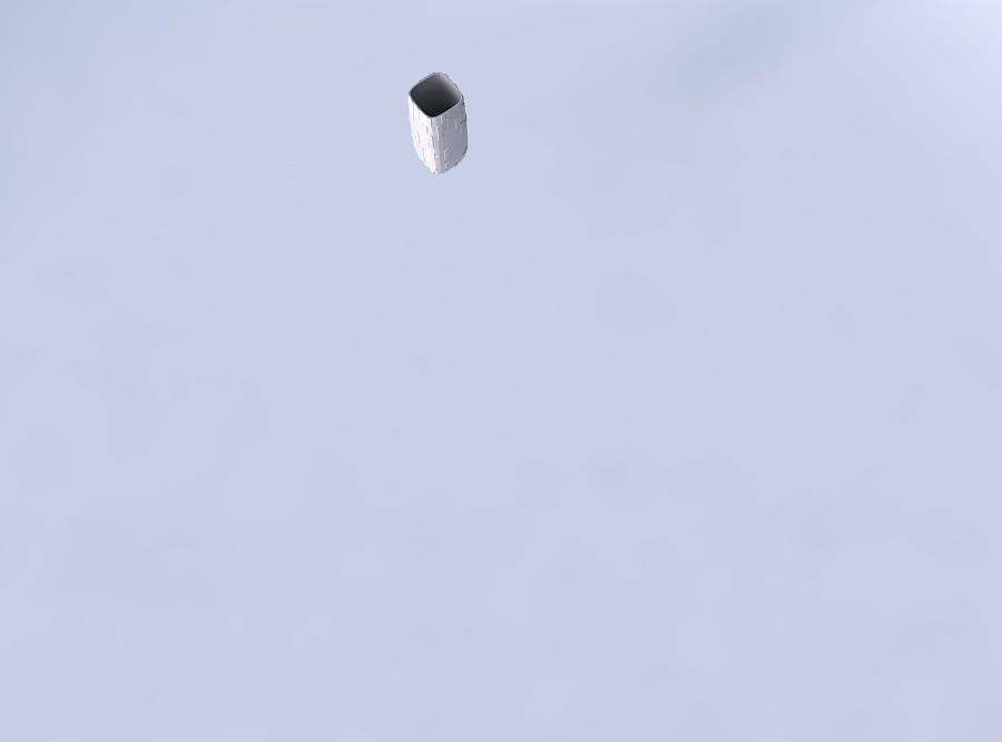 Vase quadratic tall with wavy scattered grid plates 3D print model_2