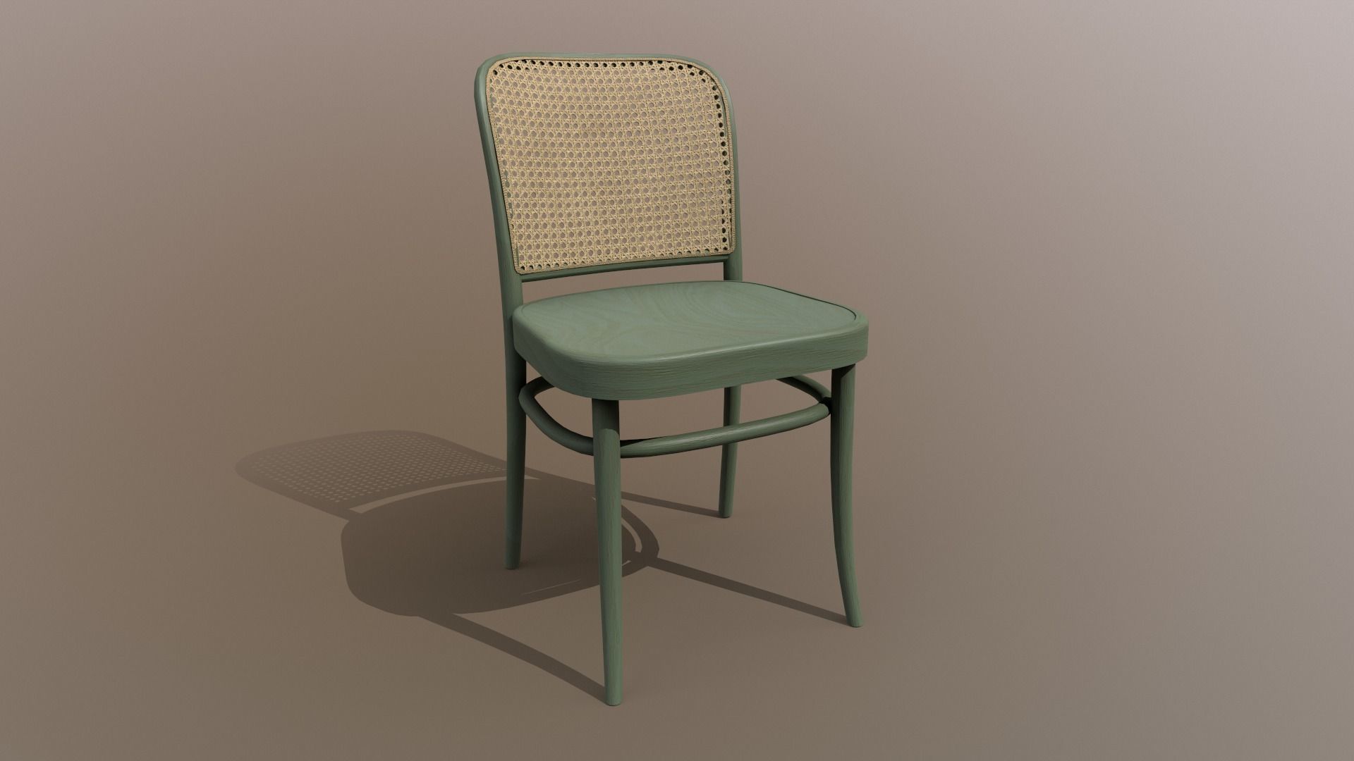 Ton Chair 811 Green Wood Design PBR - Lumion - UE4 Low-poly 3D model_8
