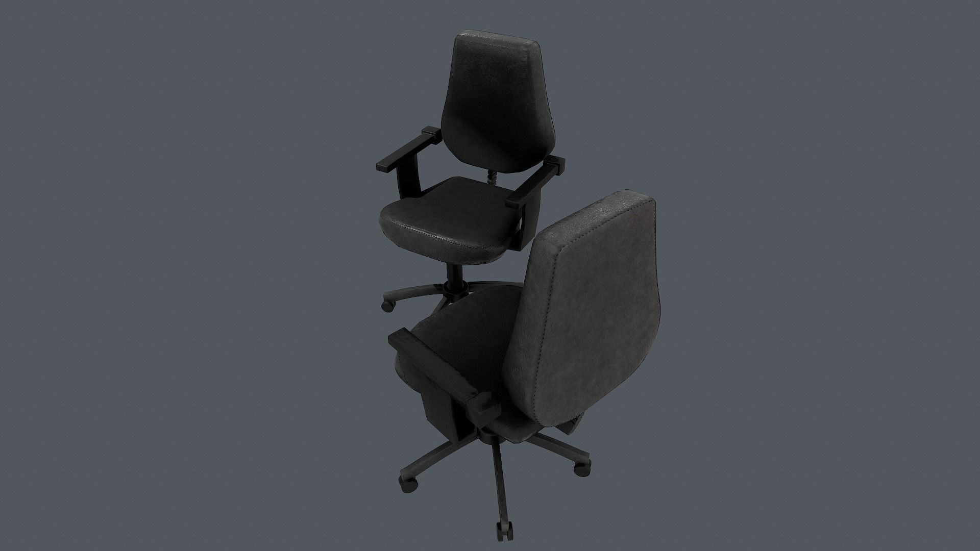 Office Chair Low-poly 3D model_13
