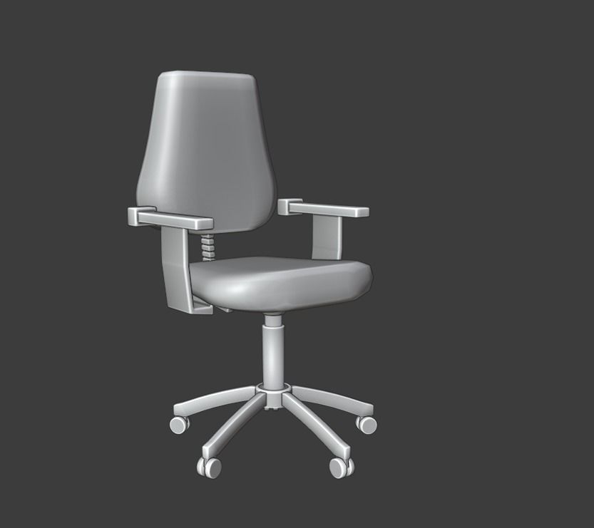 Office Chair Low-poly 3D model_20