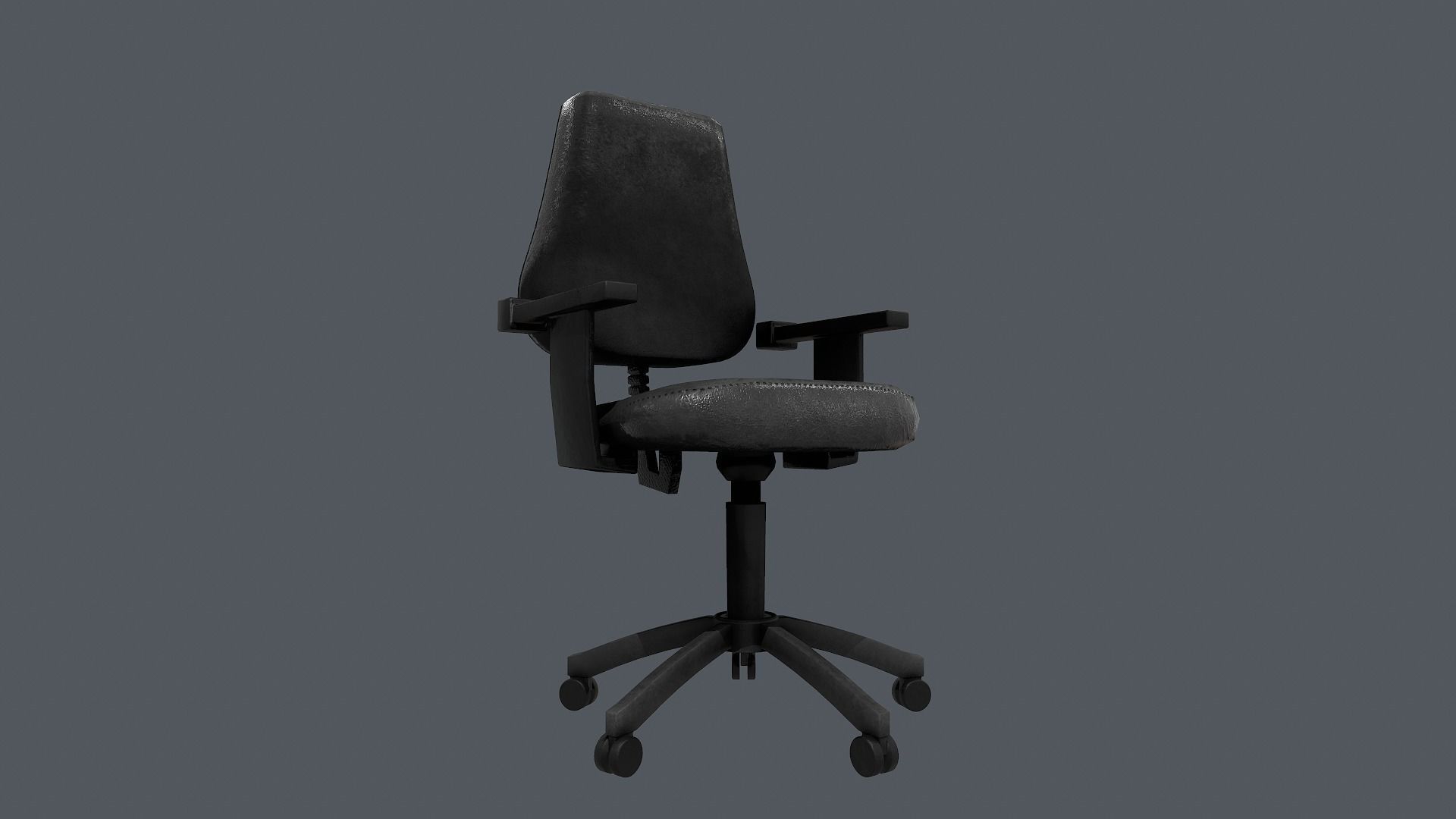 Office Chair Low-poly 3D model_2