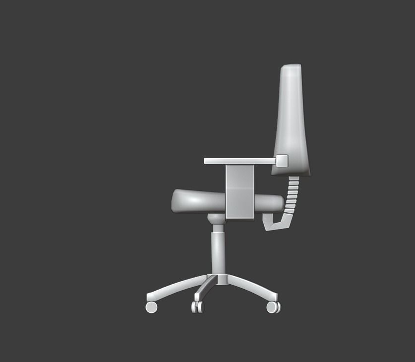 Office Chair Low-poly 3D model_19
