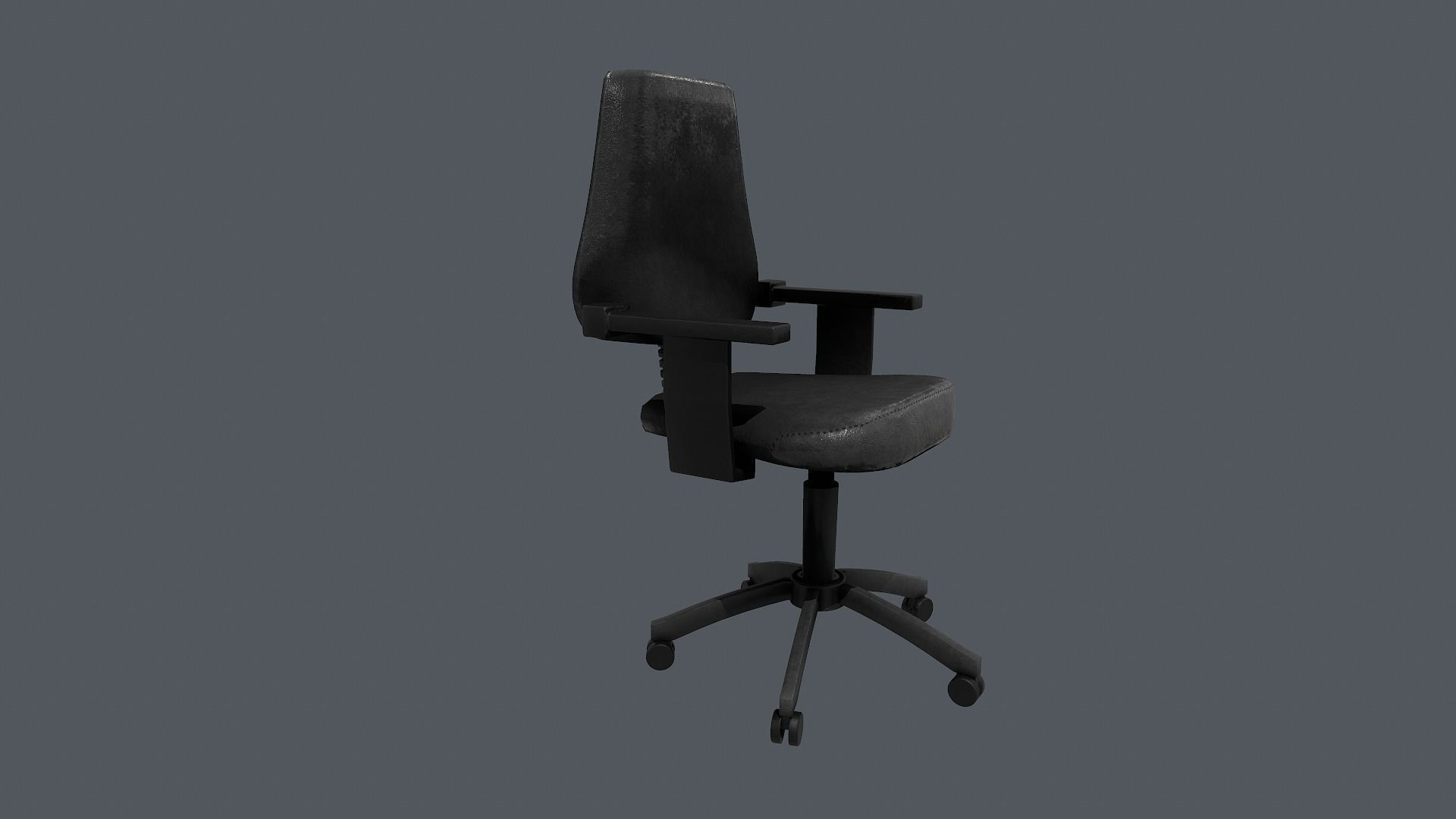 Office Chair Low-poly 3D model_7