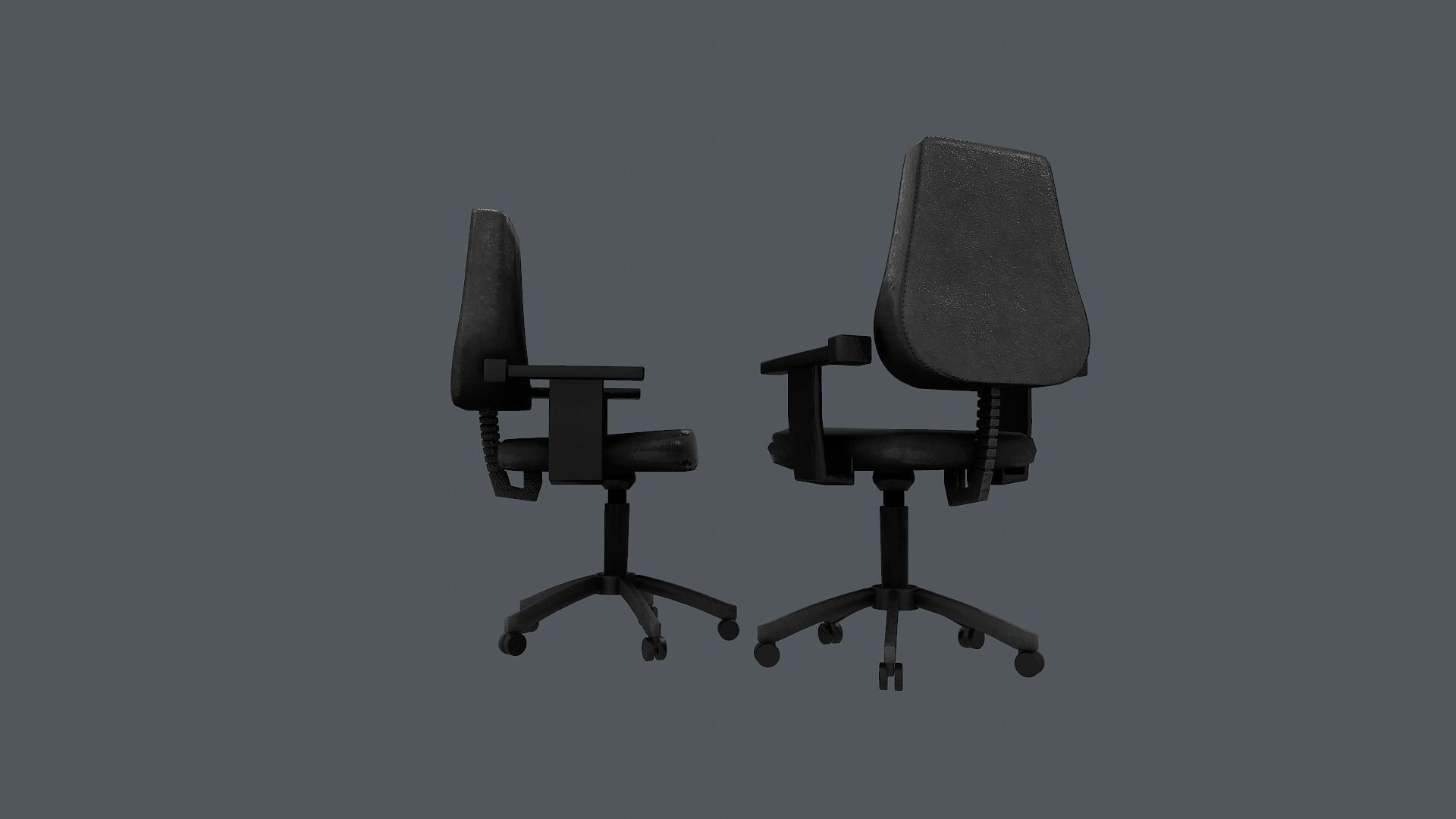 Office Chair Low-poly 3D model_14