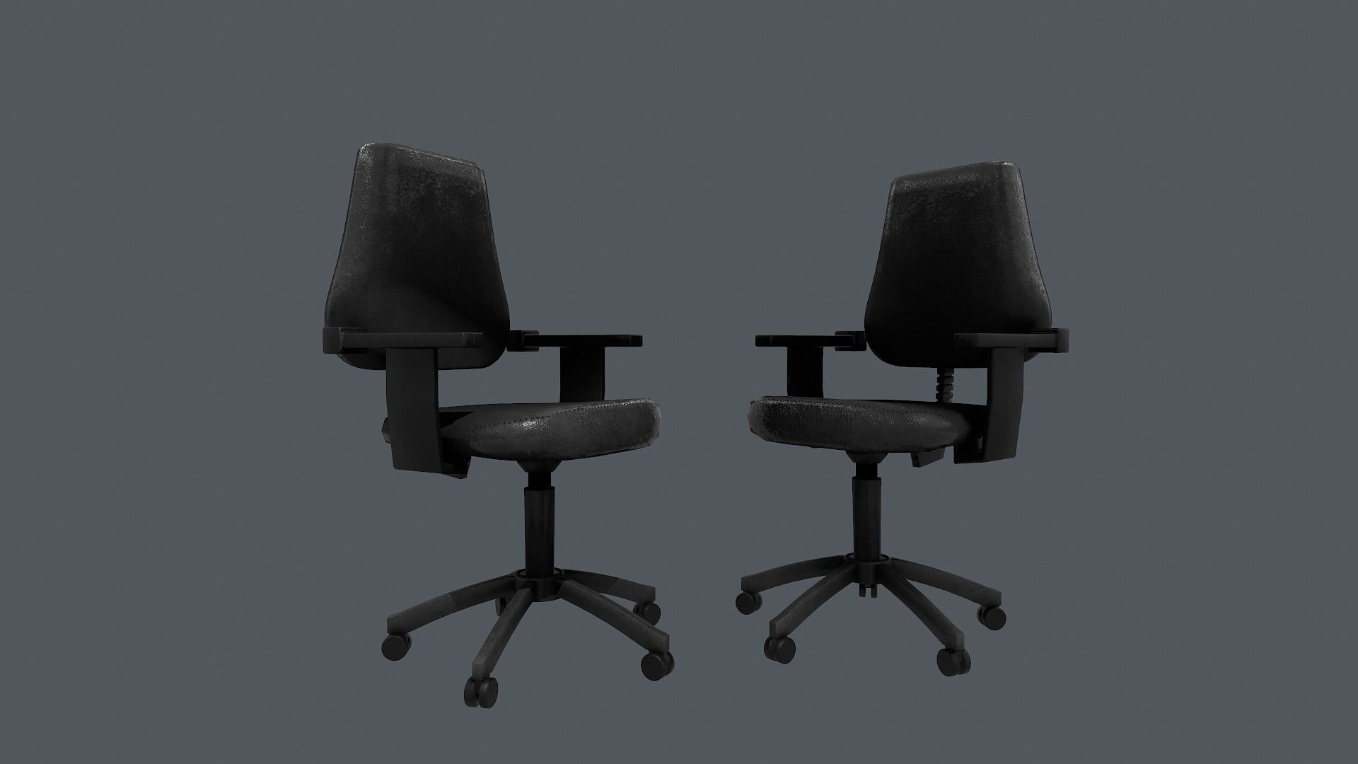 Office Chair Low-poly 3D model_12