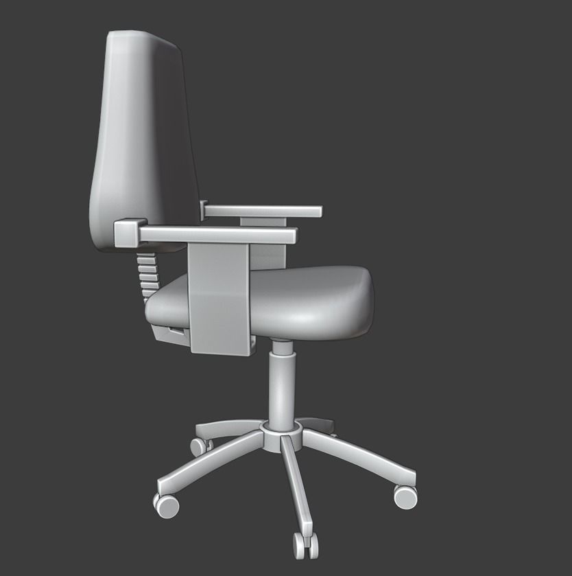 Office Chair Low-poly 3D model_17