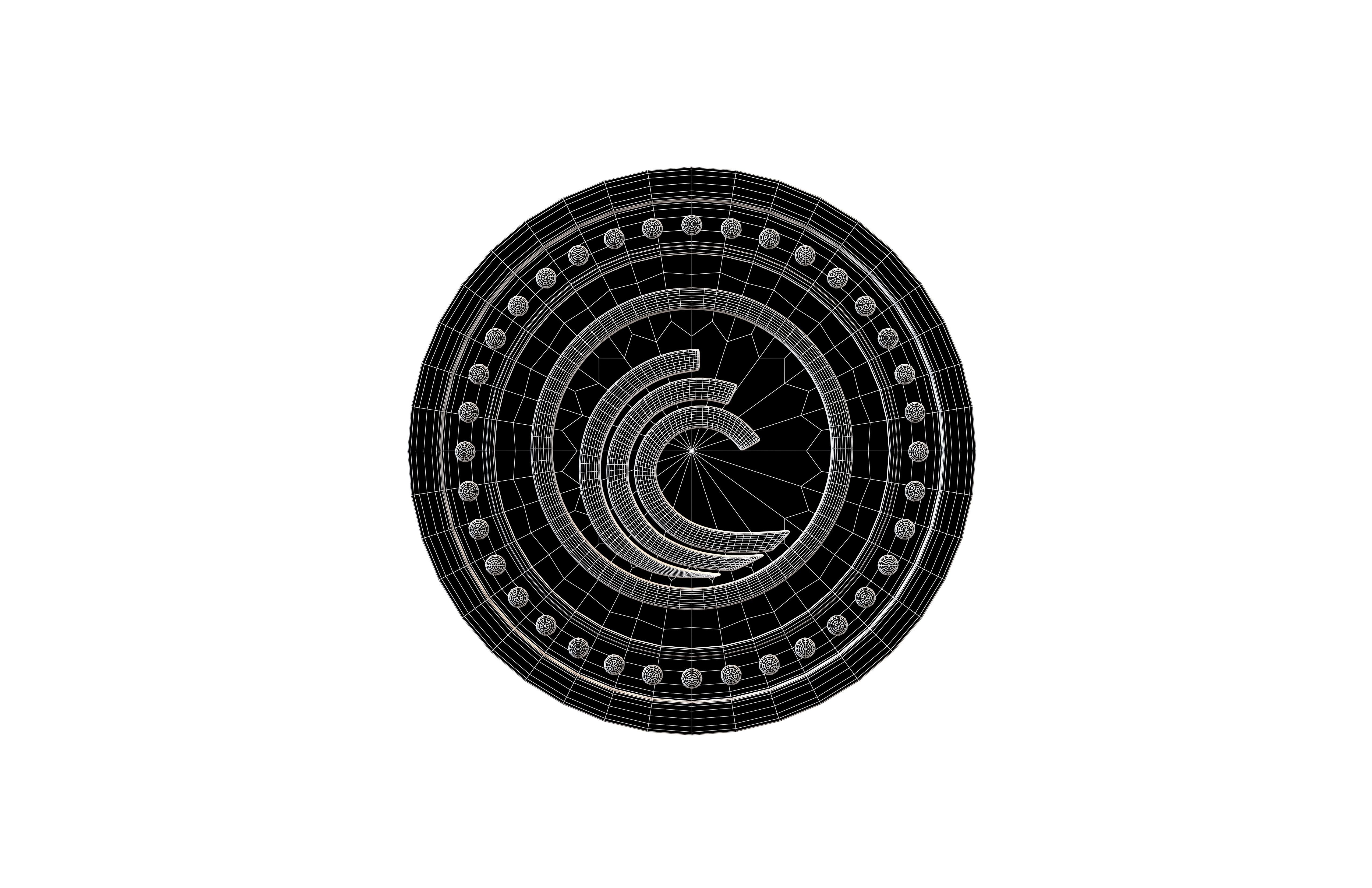BitTorrent Coin v3 001 Low-poly 3D model_6