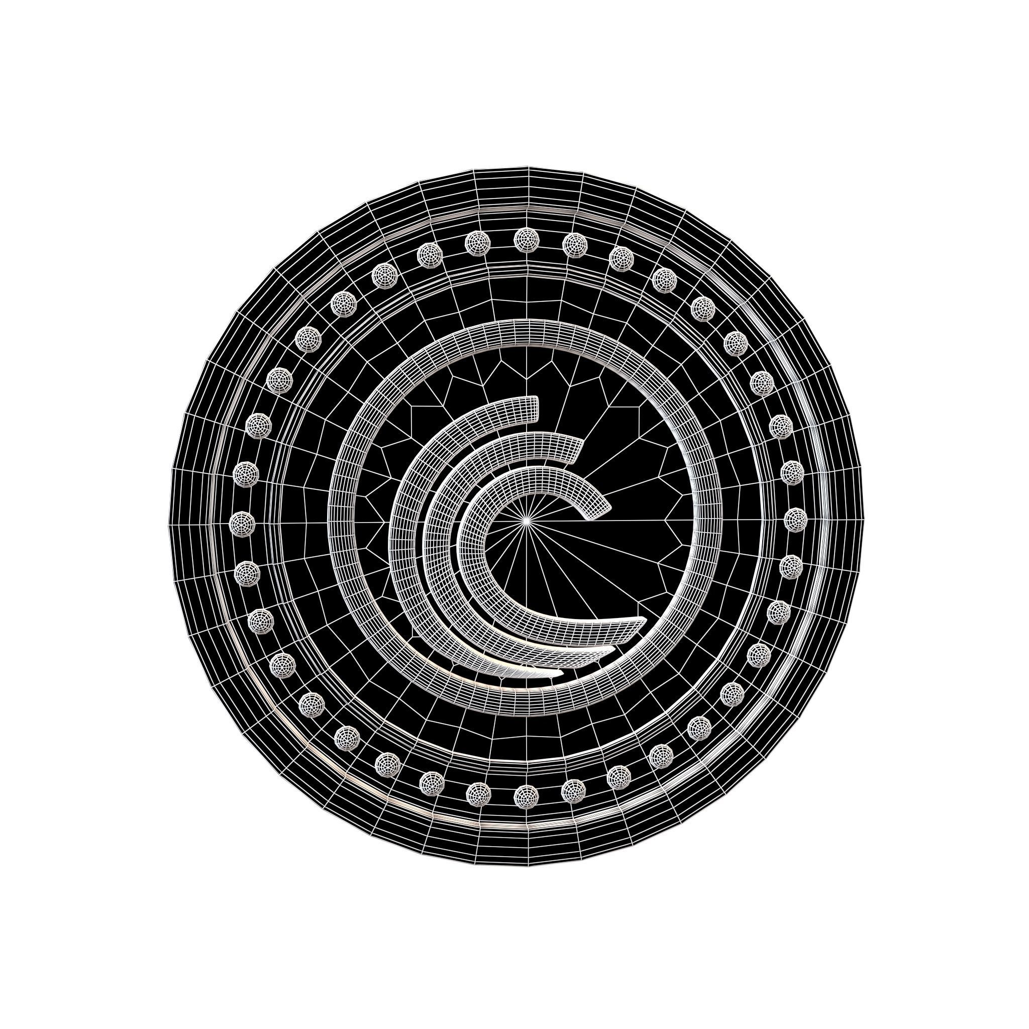 BitTorrent Coin v3 001 Low-poly 3D model_5