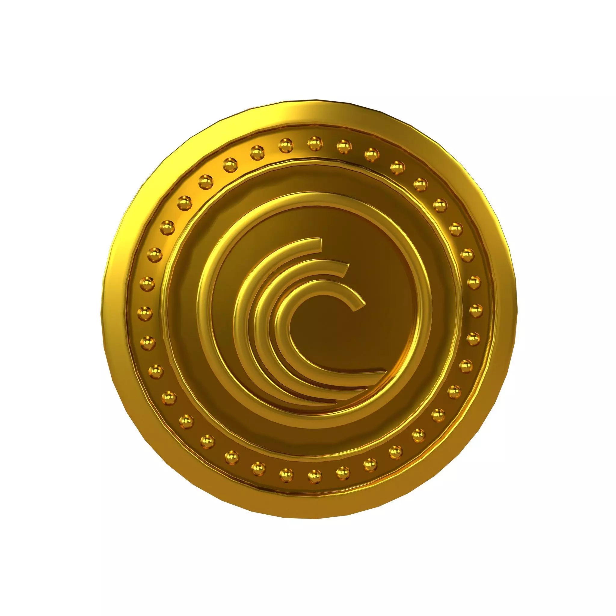 BitTorrent Coin v3 001 Low-poly 3D model_0