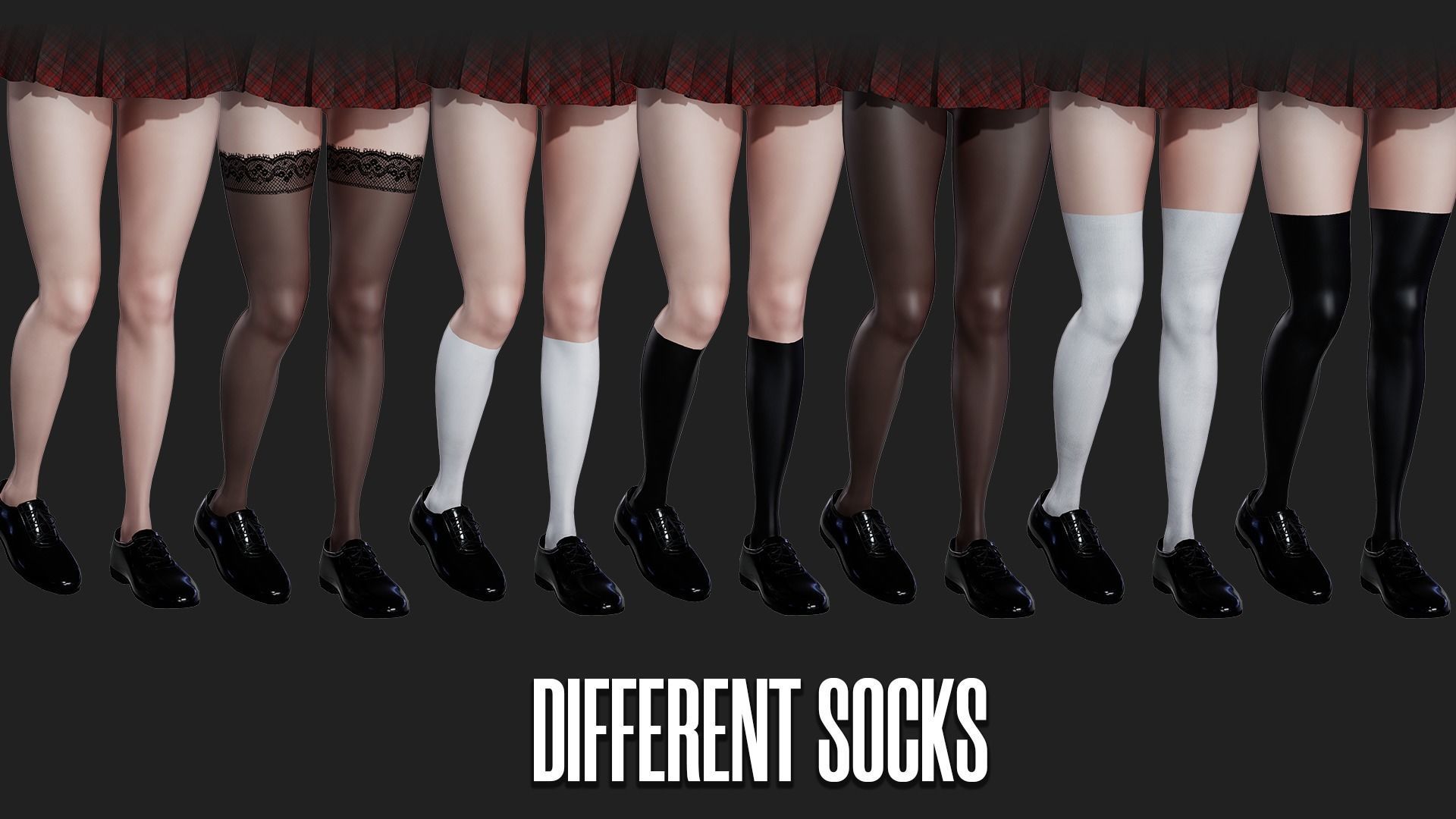 School Girls - Game Ready Low-poly 3D model_11