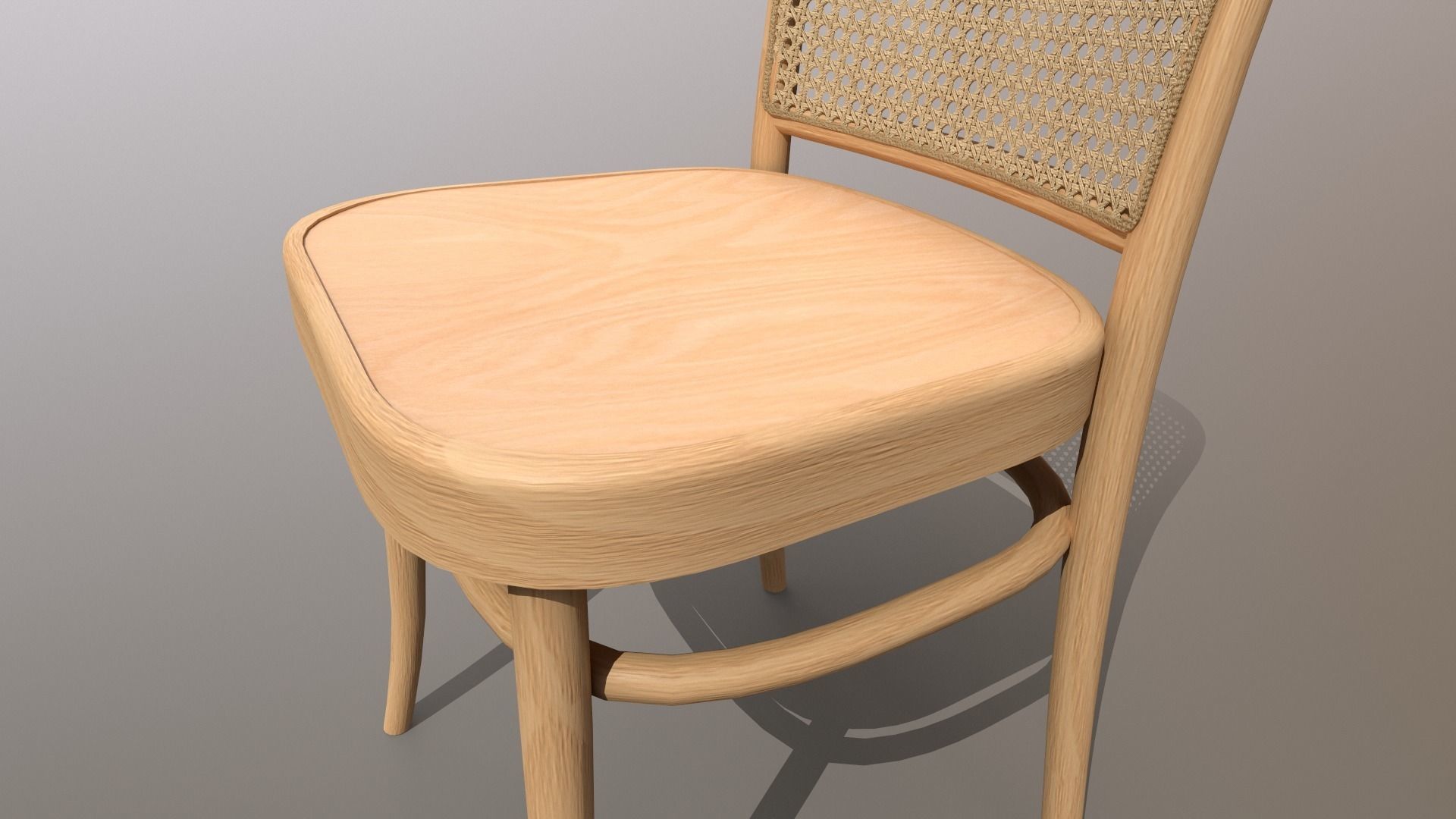 Ton Chair 811 Light Wood Design PBR - Lumion - UE4 Low-poly 3D model_9