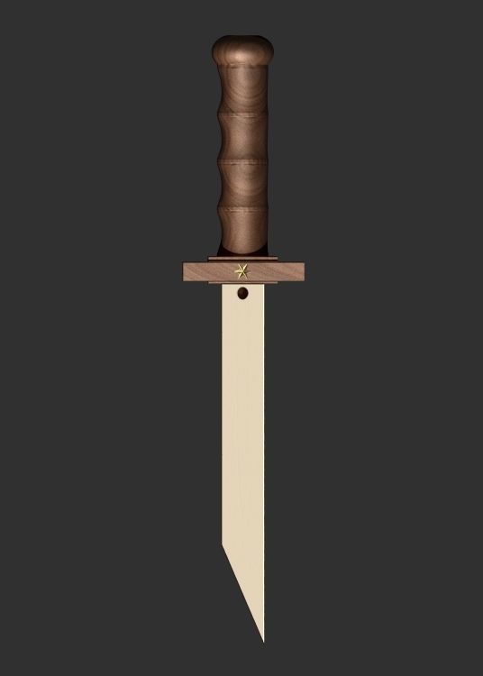 Knife sword 3D model_1