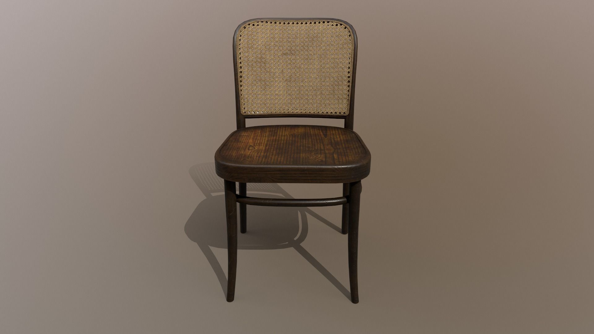 Ton Chair 811 Old wood Design PBR - Lumion - UE4 Low-poly 3D model_7