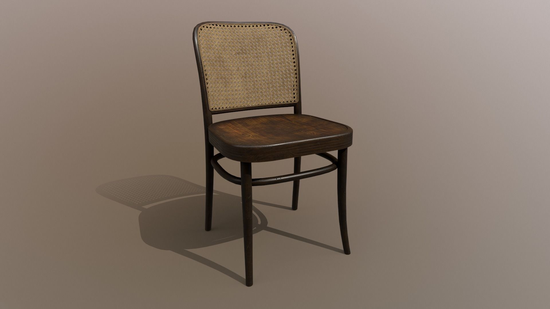 Ton Chair 811 Old wood Design PBR - Lumion - UE4 Low-poly 3D model_8