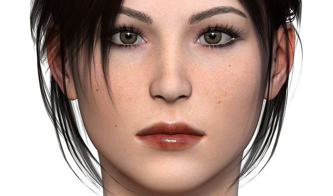 Character Lara - Craft Female Low-poly 3D model