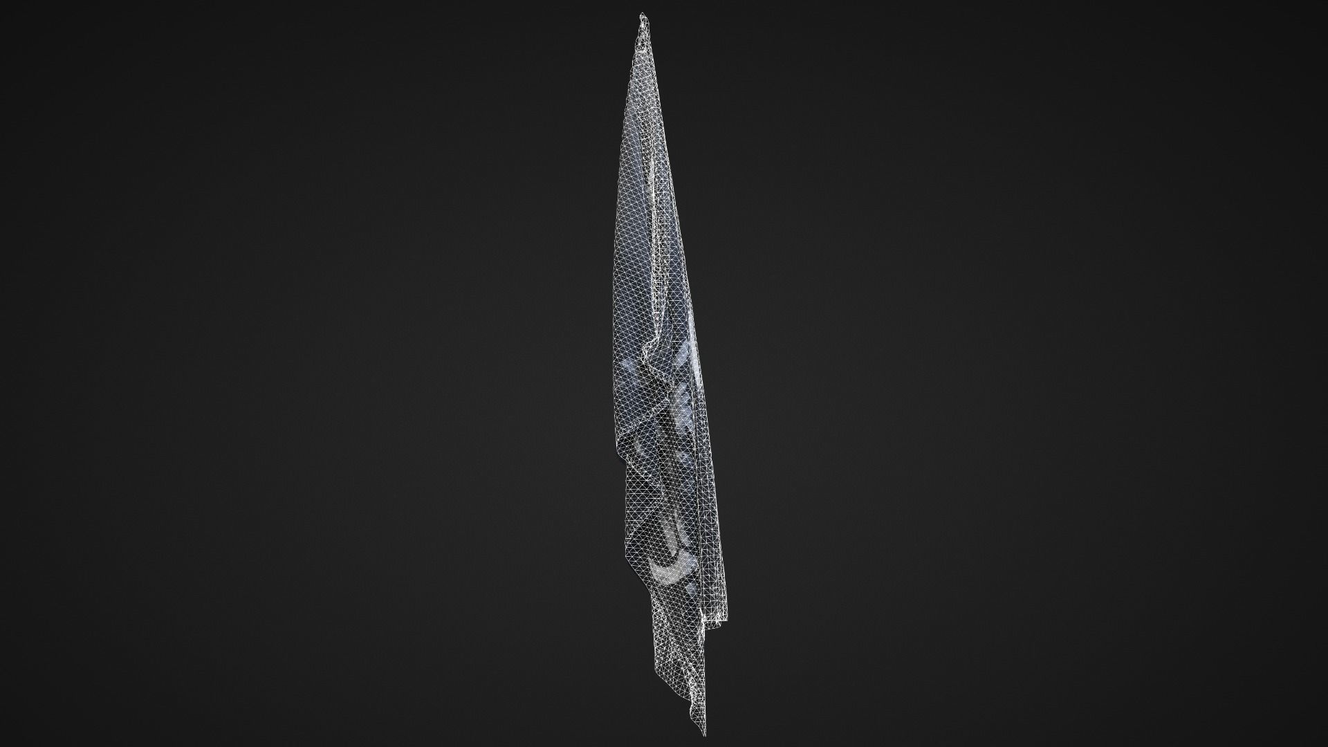 Pirate Flag Low-poly 3D model_8