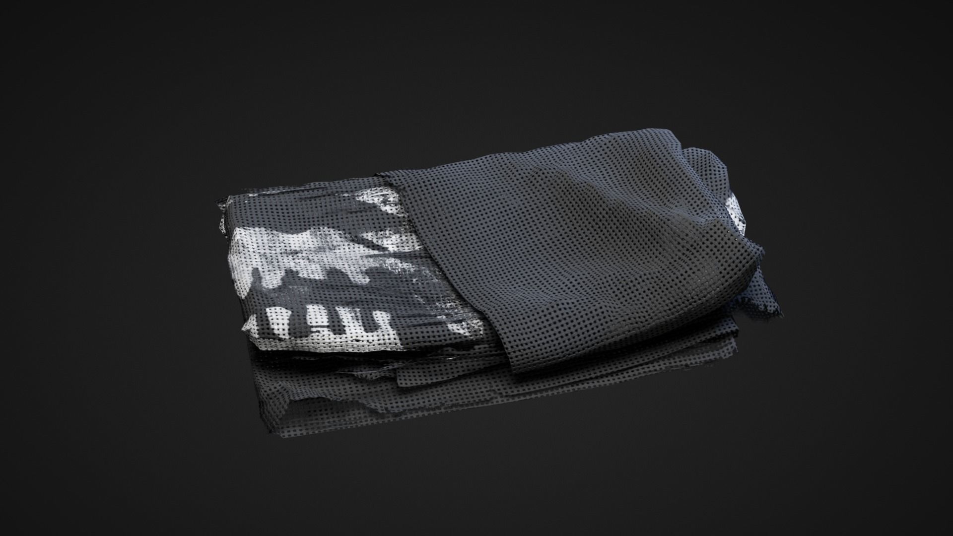 Pirate Flag Low-poly 3D model_5