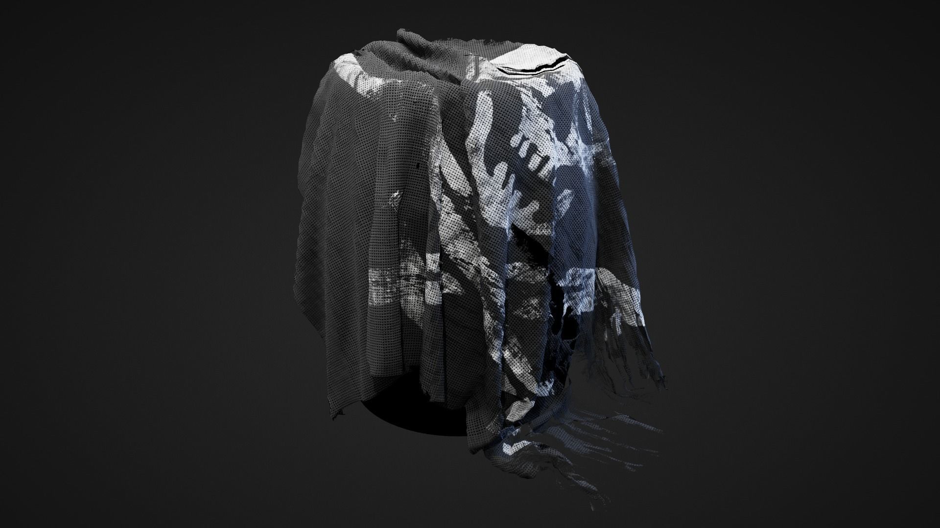 Pirate Flag Low-poly 3D model_1