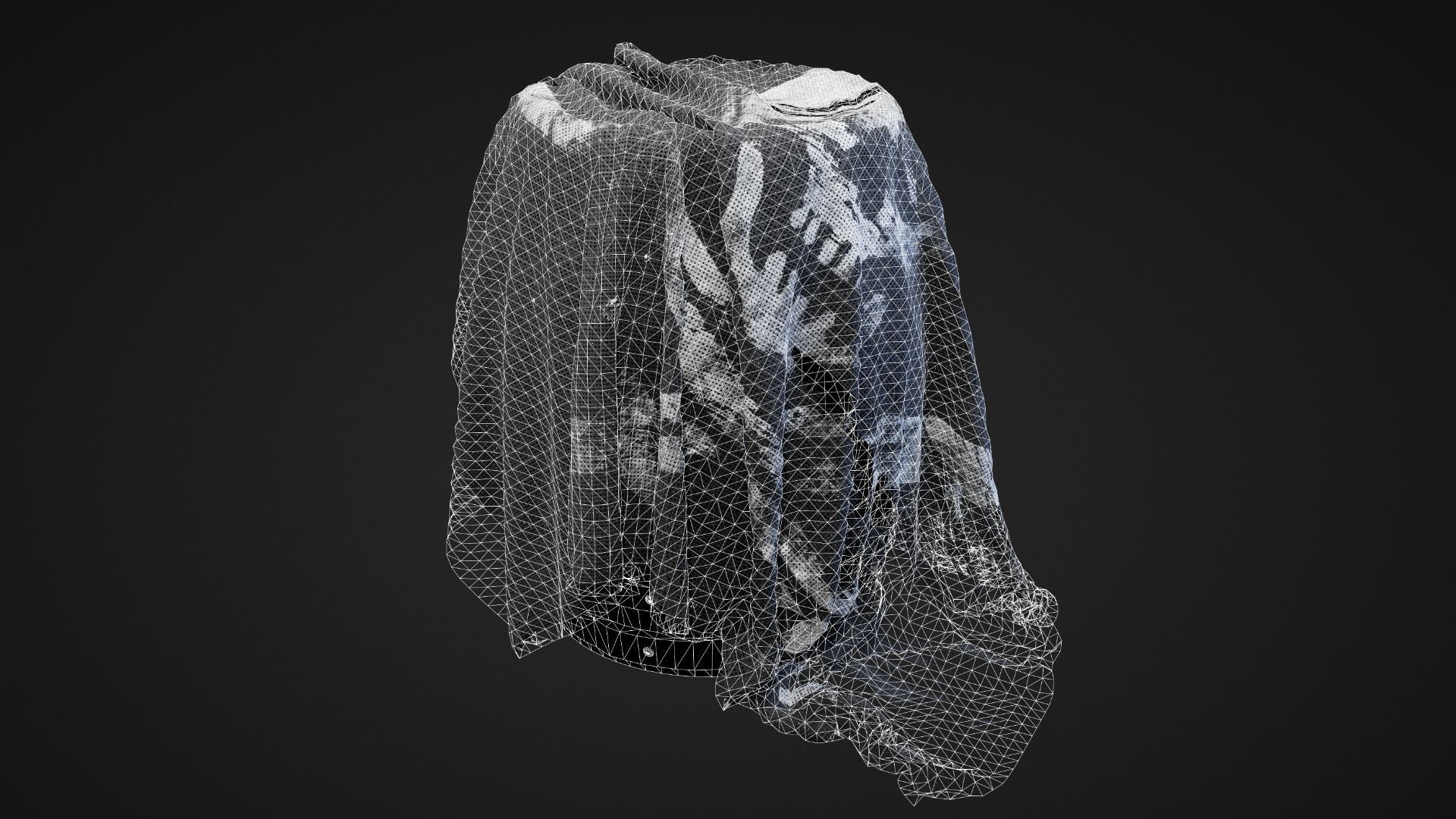 Pirate Flag Low-poly 3D model_2