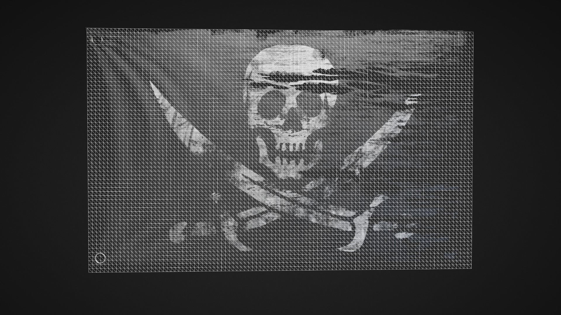Pirate Flag Low-poly 3D model_10