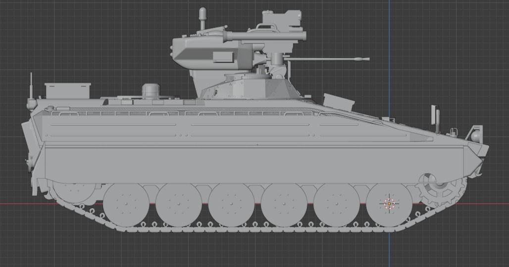 Pre Supported H0 Scale Marder 1A5 IFV 3D print model_7