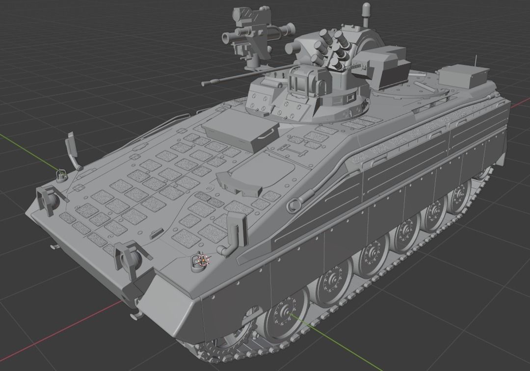 Pre Supported H0 Scale Marder 1A5 IFV 3D print model_4