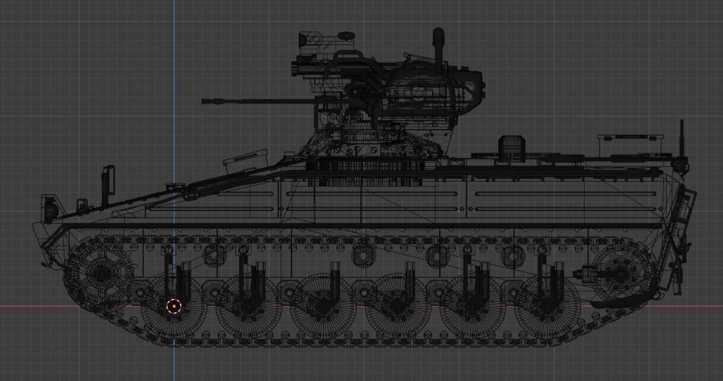 Pre Supported H0 Scale Marder 1A5 IFV 3D print model_6