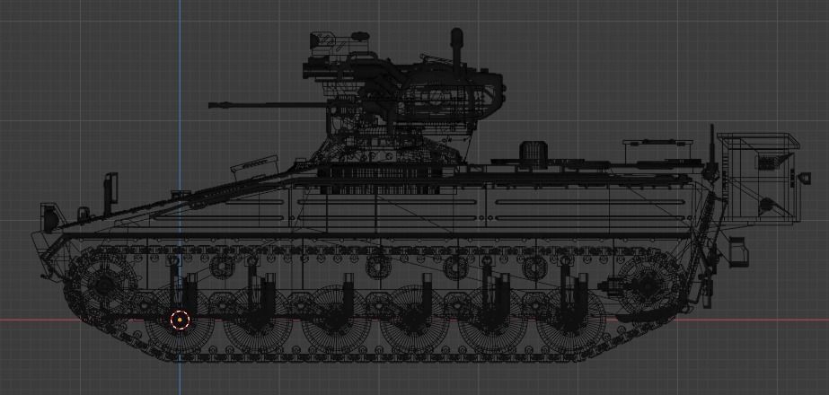 Pre Supported H0 Scale Marder 1A5A1 IFV 3D print model_6