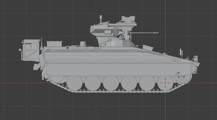 Pre Supported H0 Scale Marder 1A5A1 IFV 3D print model_7