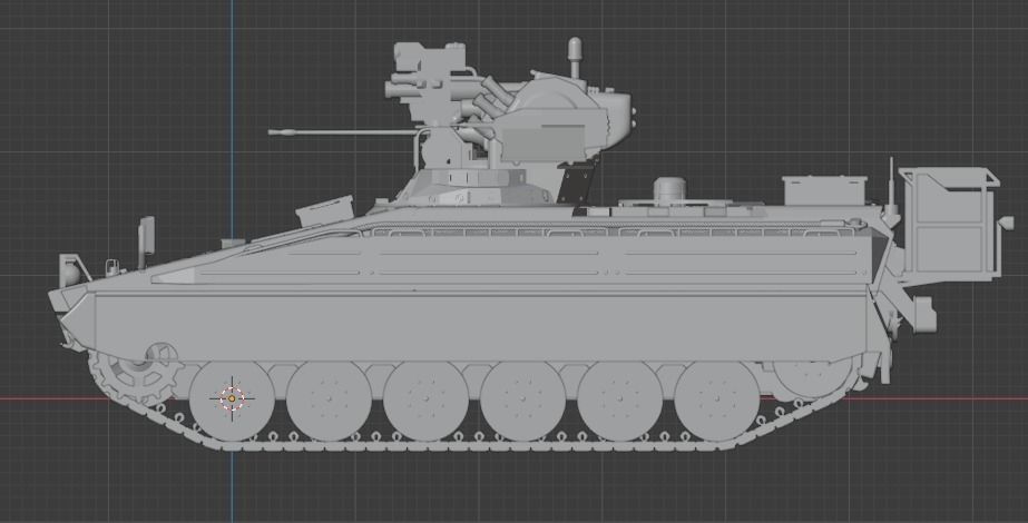 Pre Supported H0 Scale Marder 1A5A1 IFV 3D print model_5