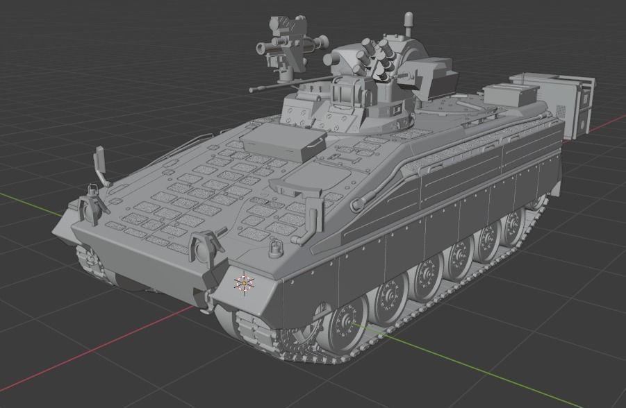 Pre Supported H0 Scale Marder 1A5A1 IFV 3D print model_14