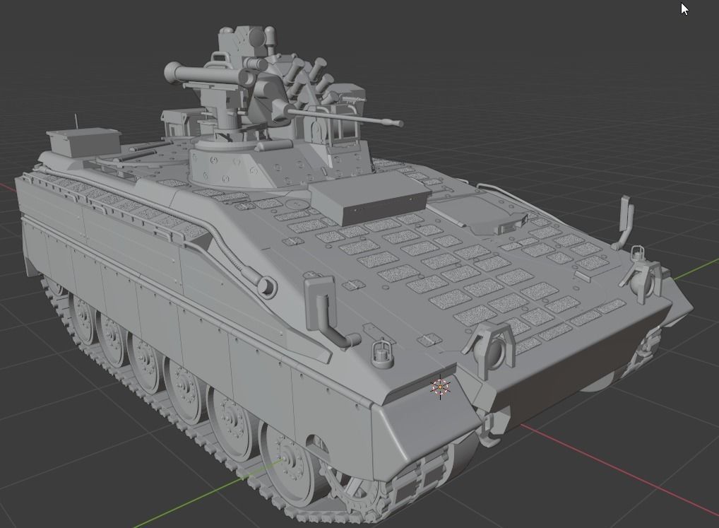 Pre Supported H0 Scale Marder 1A5A1 IFV 3D print model_4