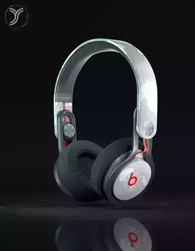 Beats Mixr custom white Camo