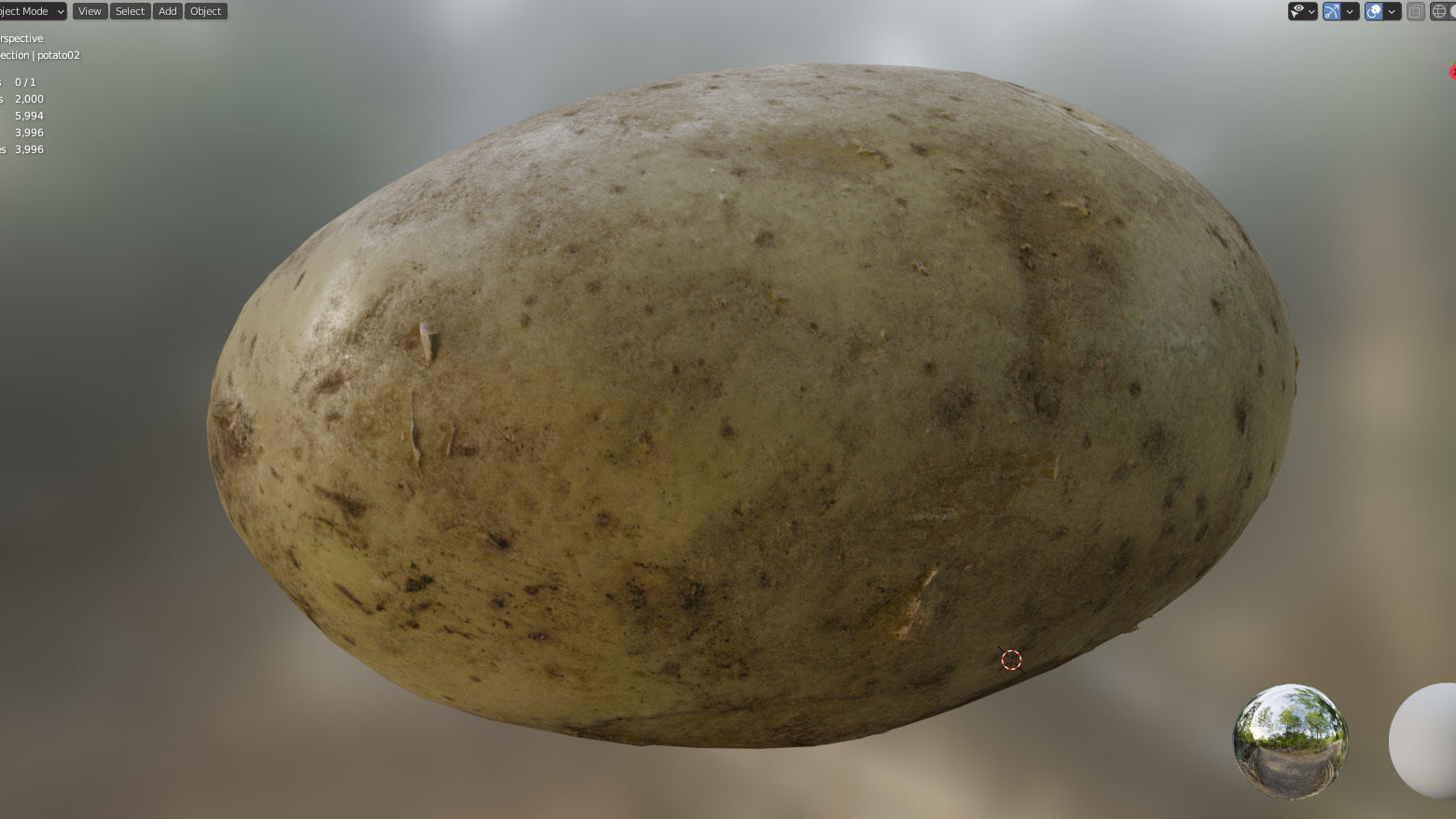 4k Potato Low-poly 3D model_11