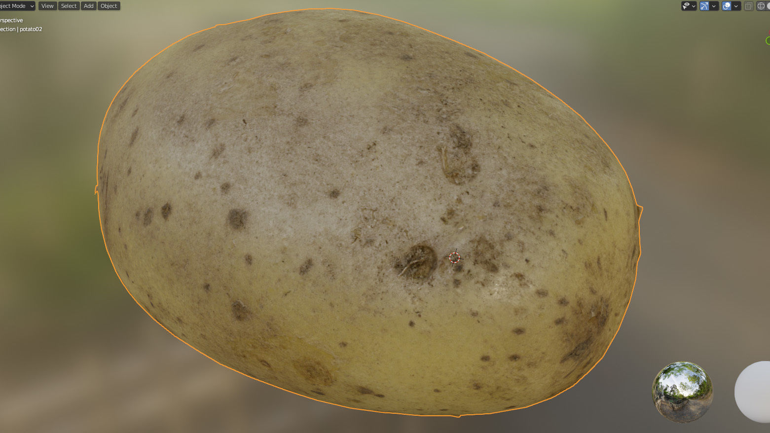 4k Potato Low-poly 3D model_16