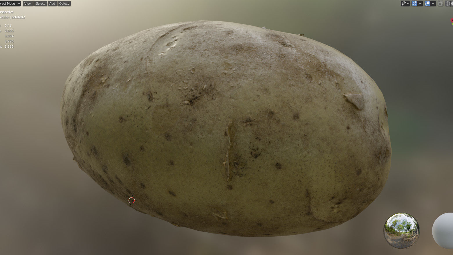 4k Potato Low-poly 3D model_12