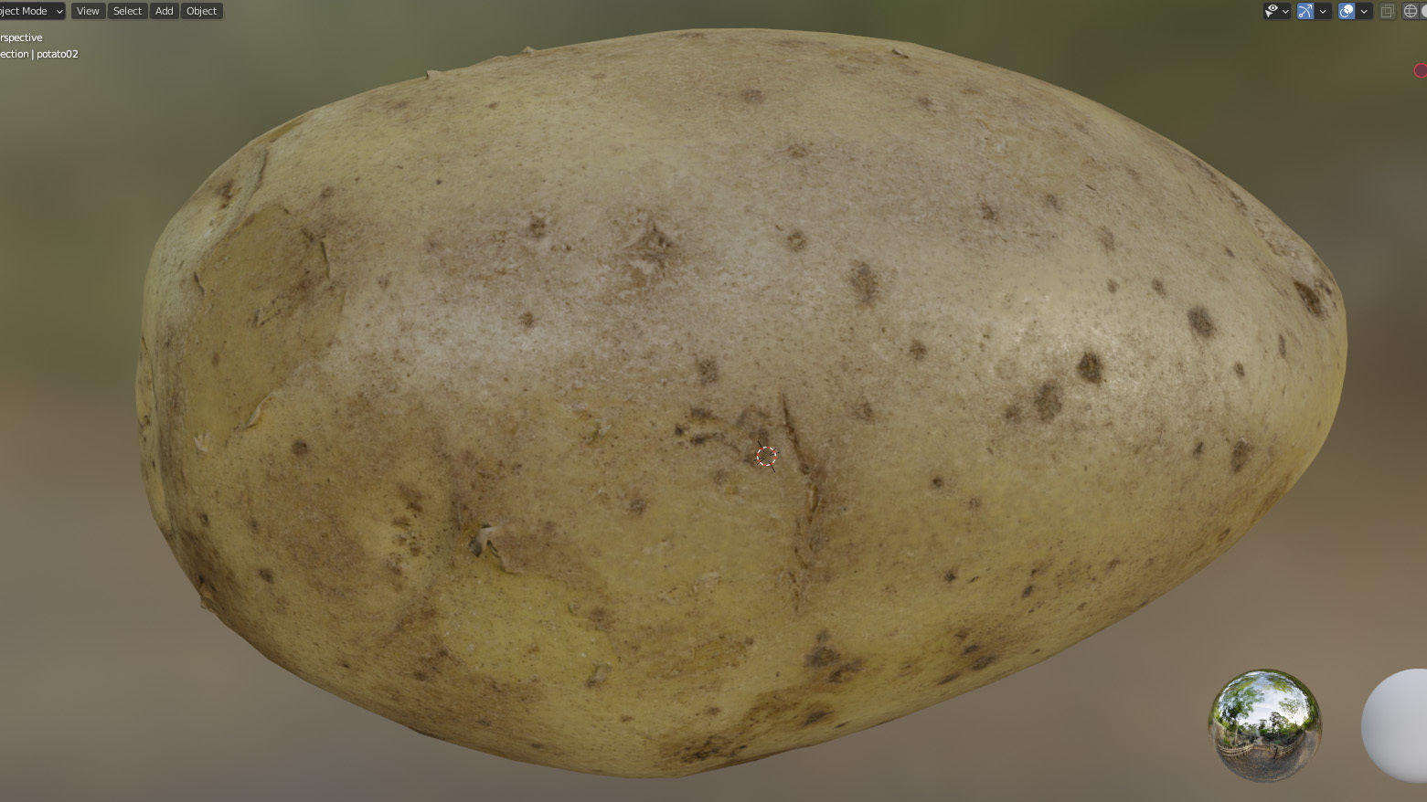 4k Potato Low-poly 3D model_3