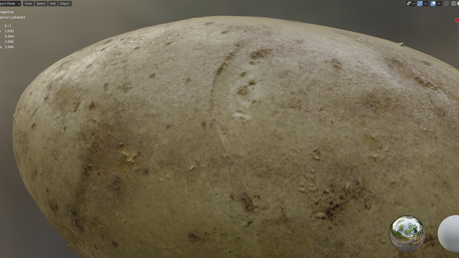 4k Potato Low-poly 3D model_14